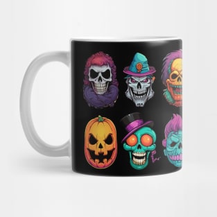 Scary Halloween Faces, Skulls and Pumpkins Mug